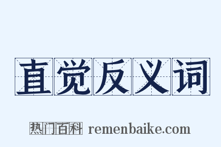直觉反义词是什么意思的图片